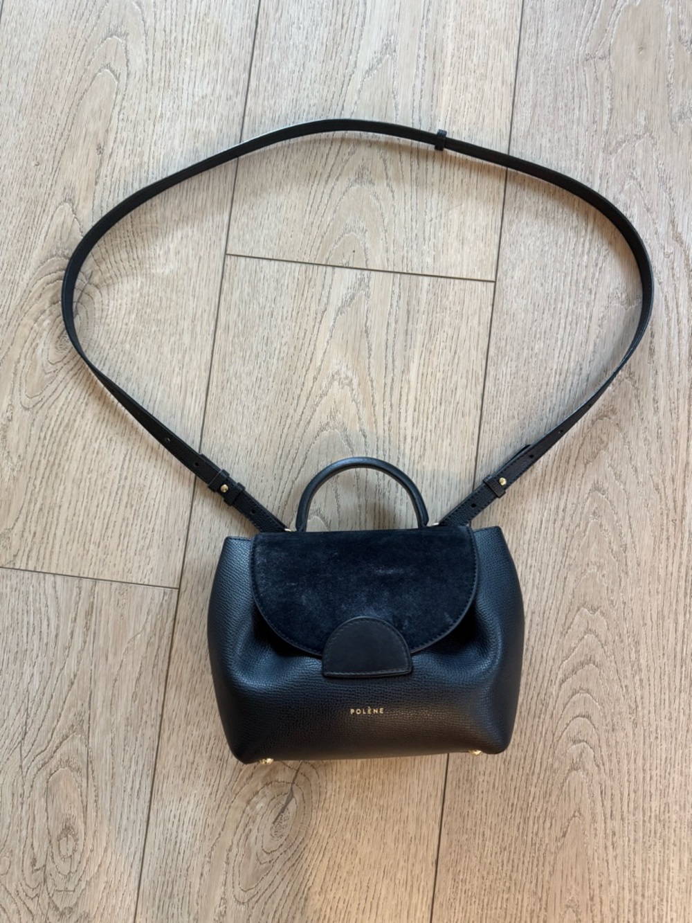 Polene Numero Un Nano Black Suede